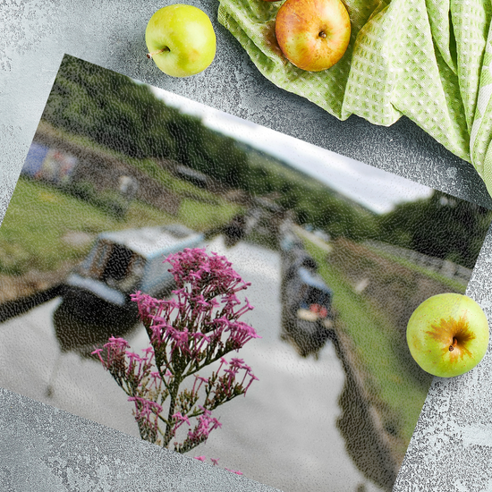 The Stylish Textured Glass Chopping Board. Bugsworth Canal Basin.  Buxworth. Peak Forest Canal. Derbyshire. England.