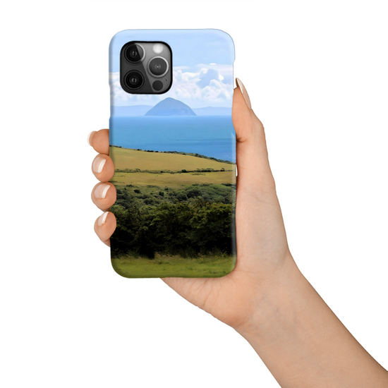 The Durable & Resilient 3D Full Wrap High Definition I Phone Case. Ailsa Craig View. Isle  of Arran. Scotland.