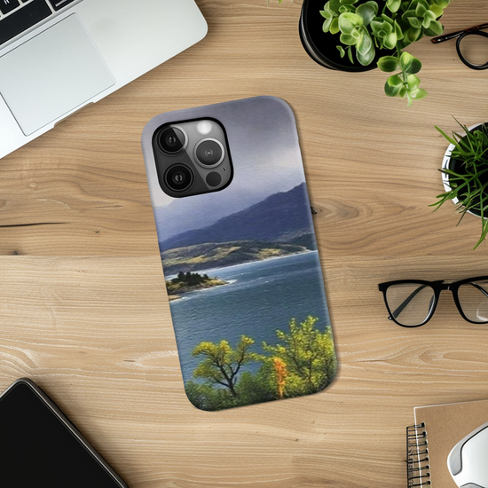 The Durable & Resilient 3D Full Wrap High Definition I  Phone Case. Kylerhea Otter Hide. Isle of Skye. Scotland..