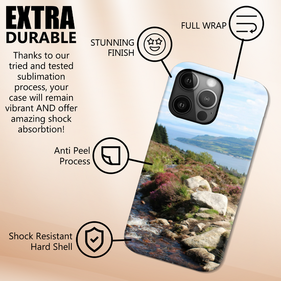 The Durable & Resilient 3D Full Wrap High Definition I Phone Case. The Goatfell Mountain Trail.  Isle of Arran. Scotland.