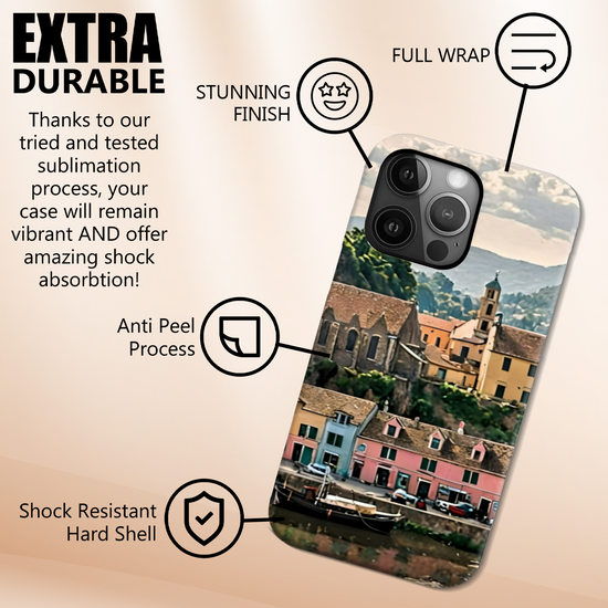 The Durable & Resilient 3D Full Wrap High Definition I  Phone Case. Portree. Isle of Skye. Scotland.
