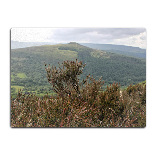 The Stylish Textured Glass Chopping Board. Bamford Edge. Peak District National Park. Derbyshire. England.