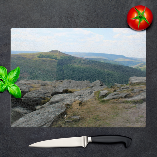 The Stylish Textured Glass Chopping Board. Bamford Edge. Peak District National  Park. Derbyshire. England.