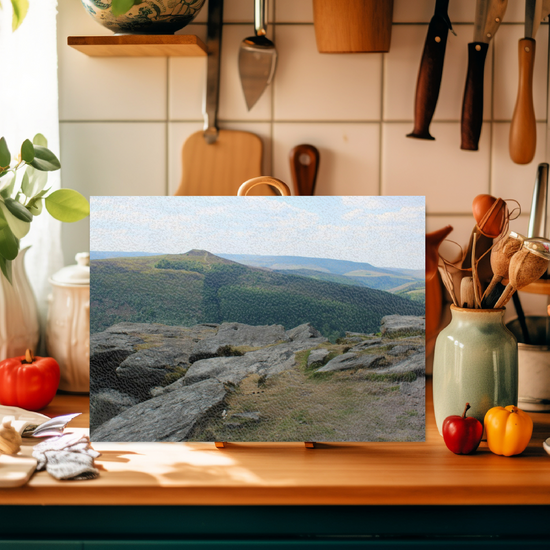 The Stylish Textured Glass Chopping Board. Bamford Edge. Peak District National  Park. Derbyshire. England.