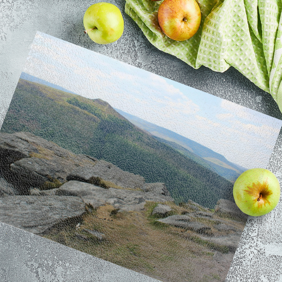 The Stylish Textured Glass Chopping Board. Bamford Edge. Peak District National  Park. Derbyshire. England.