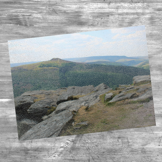 The Stylish Textured Glass Chopping Board. Bamford Edge. Peak District National  Park. Derbyshire. England.