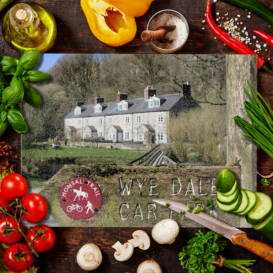The Stylish Textured Glass Chopping Board. Chee Dale Nature Reserve. Peak District National Park. Derbyshire. England.