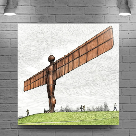 Giclée Mounted Wall Art Prints. Angel Of The North. Gateshead. England.
