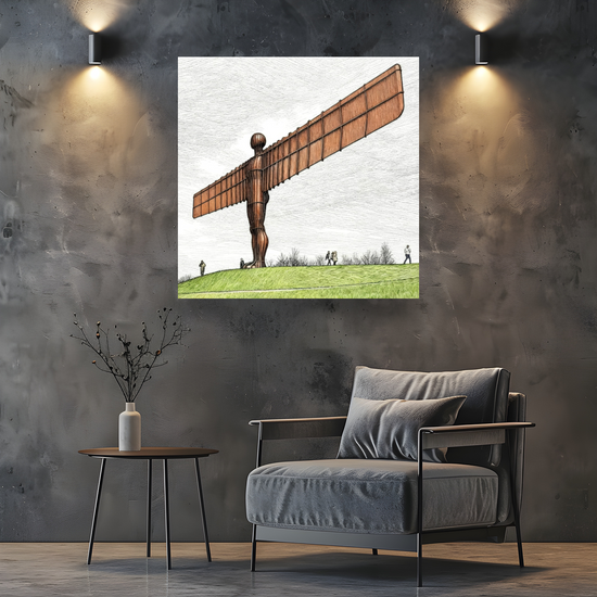 Giclée Mounted Wall Art Prints. Angel Of The North. Gateshead. England.