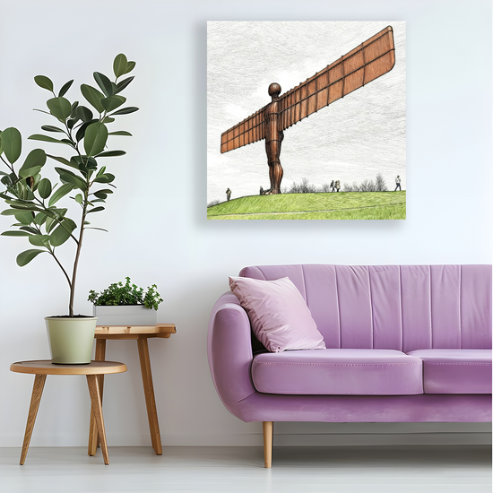 Giclée Mounted Wall Art Prints. Angel Of The North. Gateshead. England.