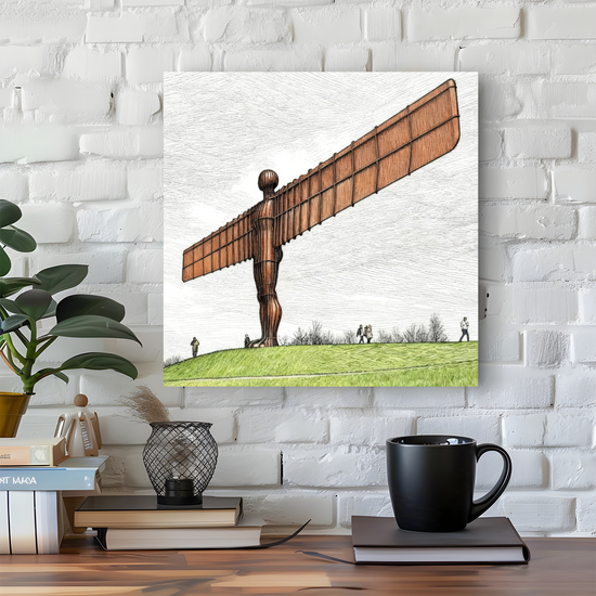 Giclée Mounted Wall Art Prints. Angel Of The North. Gateshead. England.