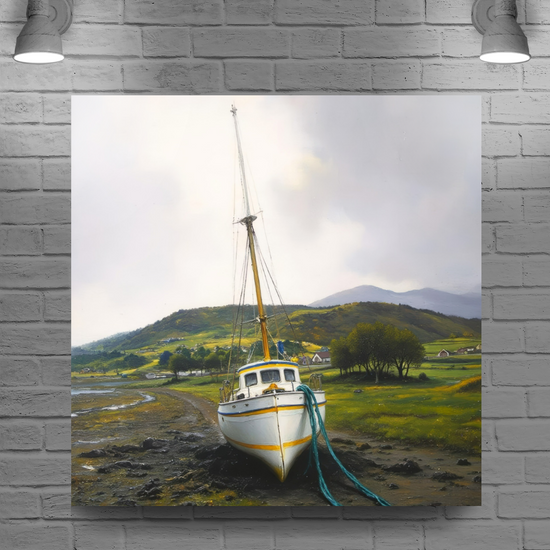Giclée Mounted Wall Art Prints. Portree. Isle of Skye. Scotland.
