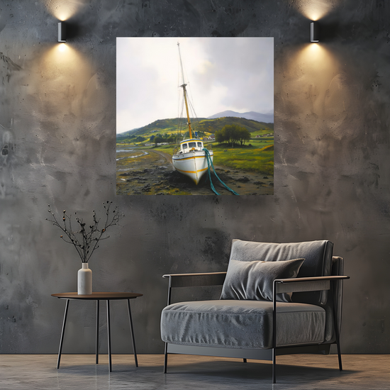 Giclée Mounted Wall Art Prints. Portree. Isle of Skye. Scotland.