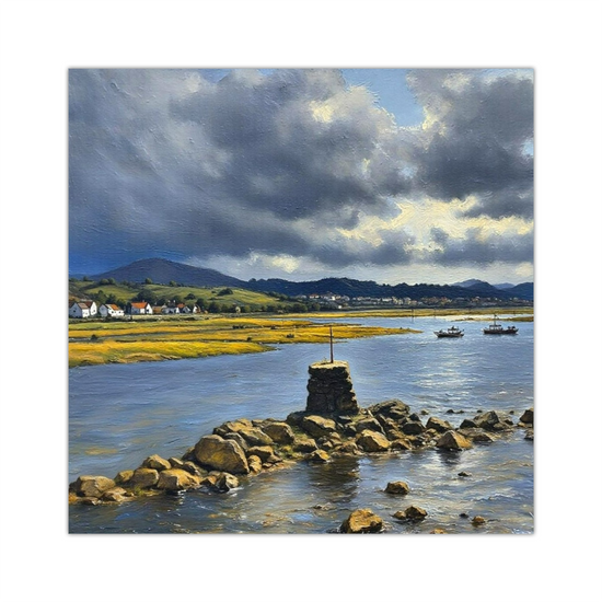 Giclée Mounted Wall Art Prints. Maidens Harbour. Ayrshire. Scotland.