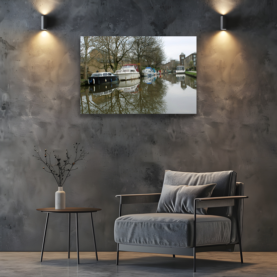 Giclée Mounted Wall Art Prints. The Leeds To Liverpool Canal. Skipton. North Yorkshire. England.