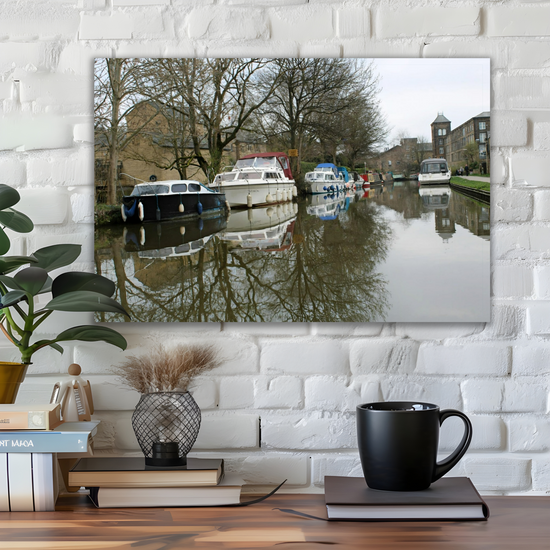 Giclée Mounted Wall Art Prints. The Leeds To Liverpool Canal. Skipton. North Yorkshire. England.