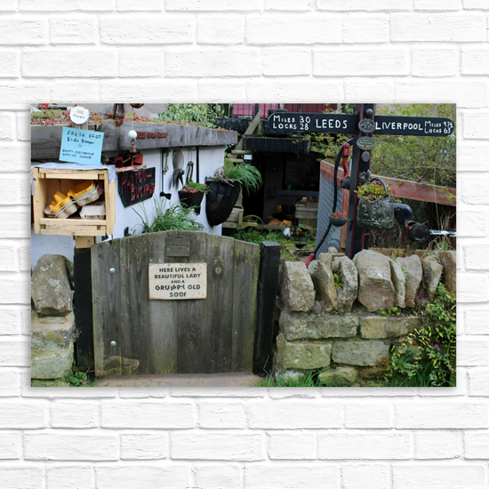 Giclée Mounted Wall Art Prints. The Leeds To Liverpool Canal. Skipton. North Yorkshire. England.