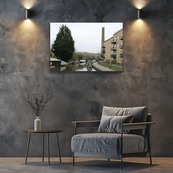 Giclée Mounted Wall Art Prints. The Leeds To Liverpool Canal. Skipton. North Yorkshire.