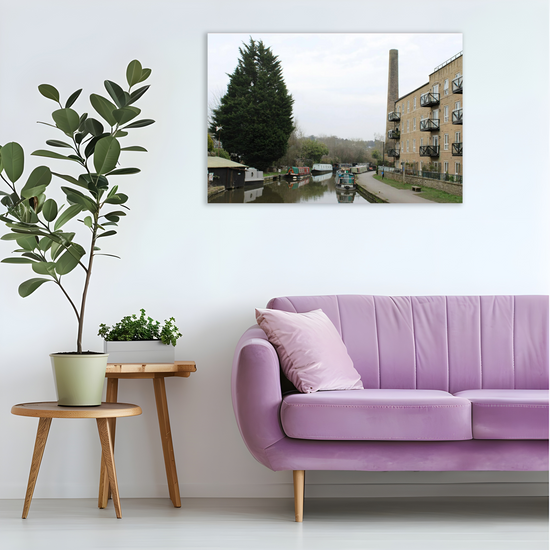 Giclée Mounted Wall Art Prints. The Leeds To Liverpool Canal. Skipton. North Yorkshire.