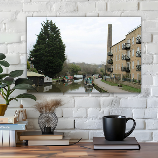 Giclée Mounted Wall Art Prints. The Leeds To Liverpool Canal. Skipton. North Yorkshire.