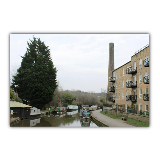 Giclée Mounted Wall Art Prints. The Leeds To Liverpool Canal. Skipton. North Yorkshire.