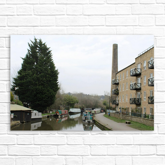 Giclée Mounted Wall Art Prints. The Leeds To Liverpool Canal. Skipton. North Yorkshire.