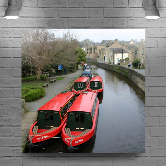 Giclée Mounted Wall Art Prints. The Leeds To Liverpool Canal. Skipton. North Yorkshire. England.