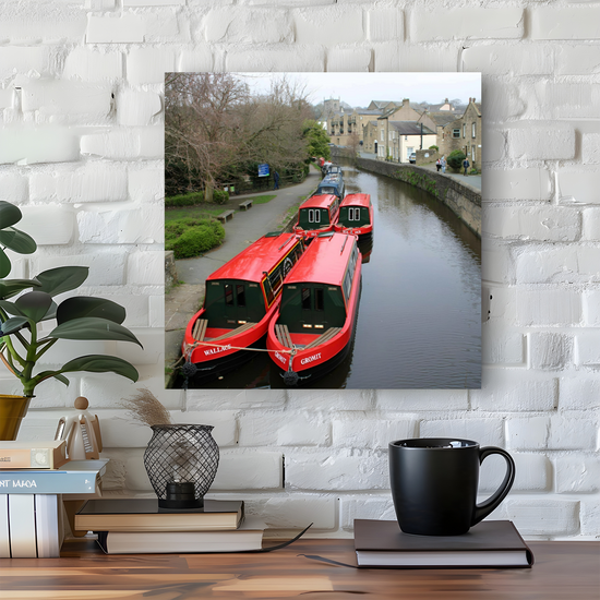 Giclée Mounted Wall Art Prints. The Leeds To Liverpool Canal. Skipton. North Yorkshire. England.