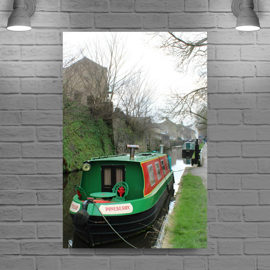Giclée Mounted Wall Art Prints. The Leeds To Liverpool Canal. Skipton. North Yorkshire. England.