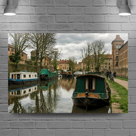 Giclée Mounted Wall Art Prints.  The Leeds To Liverpool Canal. Skipton. North Yorkshire.  England.