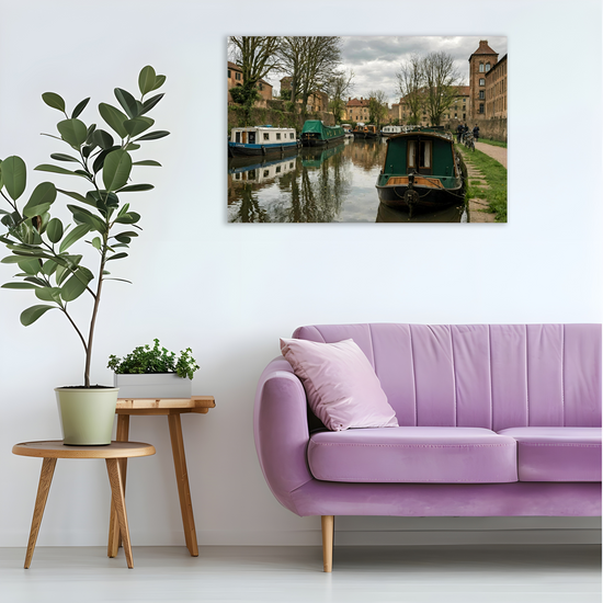 Giclée Mounted Wall Art Prints. The Leeds To Liverpool Canal. Skipton. North Yorkshire.  England.