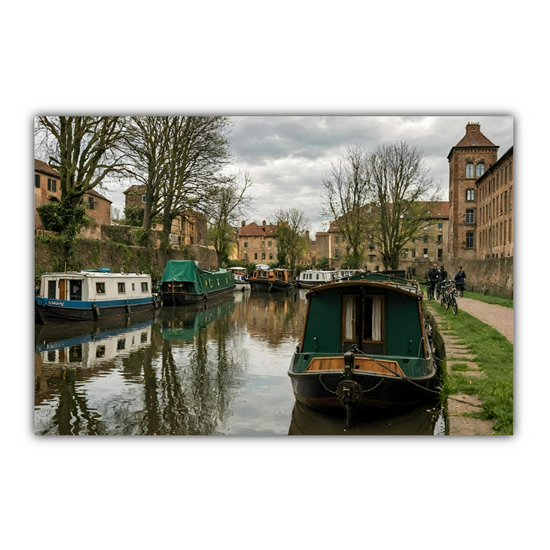 Giclée Mounted Wall Art Prints. The Leeds To Liverpool Canal. Skipton. North Yorkshire.  England.