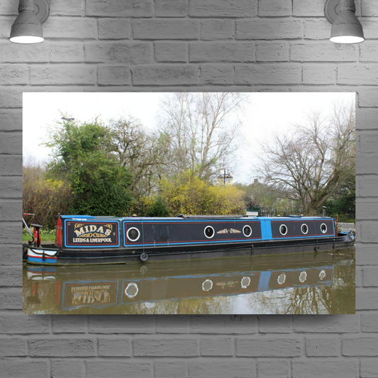 Giclée Mounted Wall Art Prints. The Leeds To Liverpool Canal. Skipton. North Yorkshire. England.