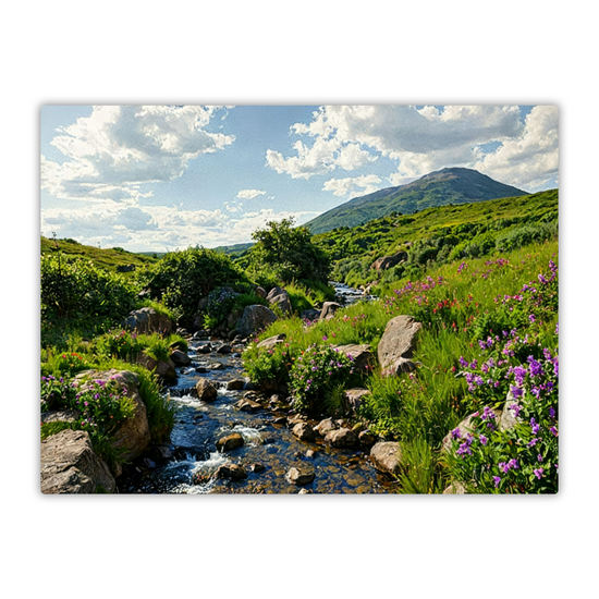 Metal Wall Art Prints. Goatfell Mountain Trail. Isle of Arran. Scotland.