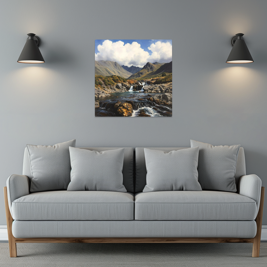 Metal Wall Art Prints. Fairy Pools. Isle of Skye. Scotland.