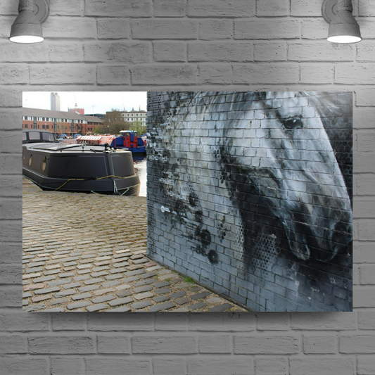 Giclée Mounted Wall Art Prints. Victoria Quays. Sheffield & Tinsley Canal. South Yorkshire. England.