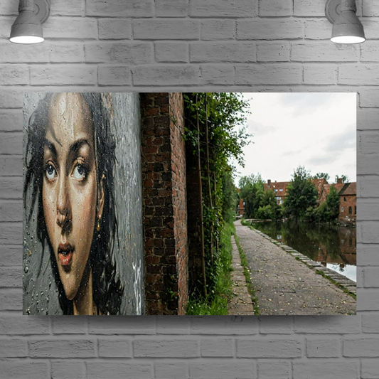 Giclée Mounted Wall Art Prints. Sheffield & Tinsley Canal. South Yorkshire.  England.
