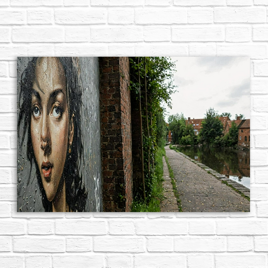 Giclée Mounted Wall Art Prints. Sheffield & Tinsley Canal. South Yorkshire.  England.