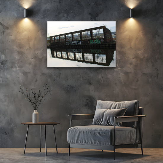 Giclée Mounted Wall Art Prints. Sheffield & Tinsley Canal. South Yorkshire. England.