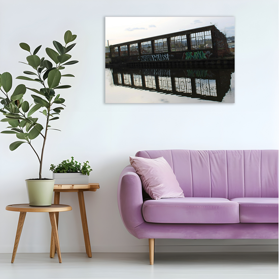 Giclée Mounted Wall Art Prints. Sheffield & Tinsley Canal. South Yorkshire. England.