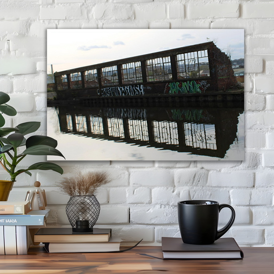 Giclée Mounted Wall Art Prints. Sheffield & Tinsley Canal. South Yorkshire. England.
