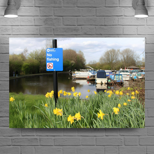 Giclée Mounted Wall Art Prints. Sheffield & Tinsley Canal. South Yorkshire. England.