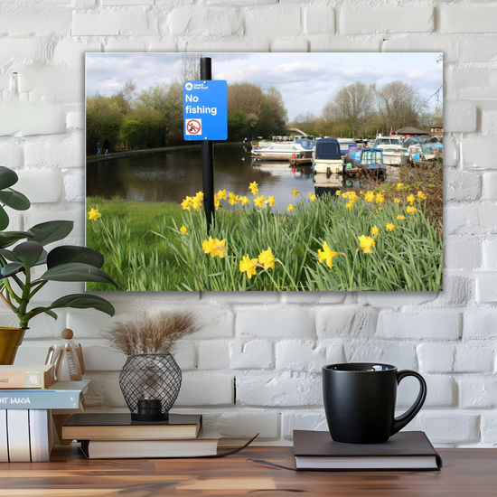 Giclée Mounted Wall Art Prints. Sheffield & Tinsley Canal. South Yorkshire. England.