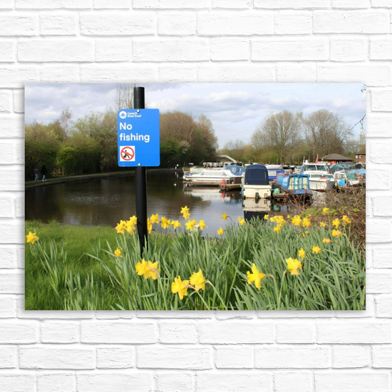 Giclée Mounted Wall Art Prints. Sheffield & Tinsley Canal. South Yorkshire. England.