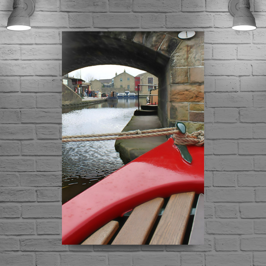 Giclée Mounted Wall Art Prints. The Leeds To Liverpool Canal. Skipton. North Yorkshire. England.