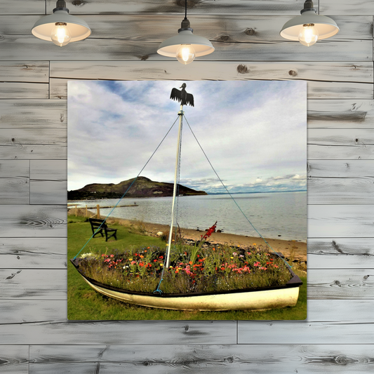 Metal Wall Art Prints.  Holy Isle View. Isle of Arran. Scotland.