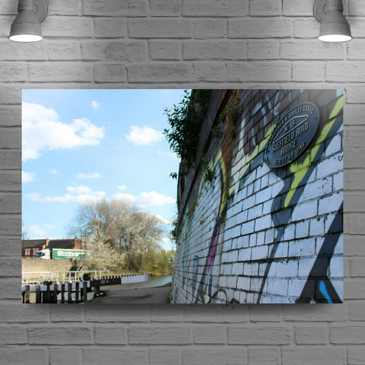 Giclée Mounted Wall Art Prints. Sheffield & Tinsley Canal. South Yorkshire. England.