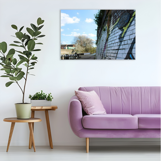 Giclée Mounted Wall Art Prints. Sheffield & Tinsley Canal. South Yorkshire. England.