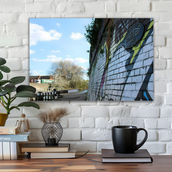 Giclée Mounted Wall Art Prints. Sheffield & Tinsley Canal. South Yorkshire. England.
