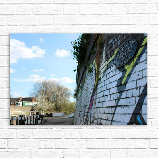 Giclée Mounted Wall Art Prints. Sheffield & Tinsley Canal. South Yorkshire. England.
